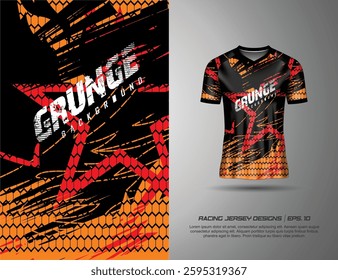 background. Sport uniform in front view. Tshirt mock up for sport club. Vector Illustration