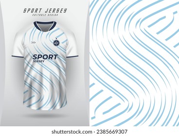 fondo de la serie deportiva jersey de fútbol de carreras jersey patrón de olas blancas y azules