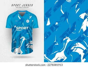 Background for sports jersey, football shirt, running shirt, racing shirt, blue water wave pattern with stripes.