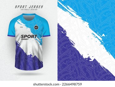 Background for sports jersey, soccer jersey, running jersey, racing jersey, tricolor blue white purple pattern.