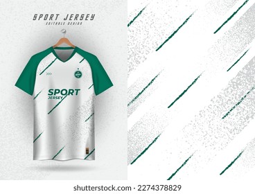 fondo para la camiseta deportiva de fútbol camiseta de carreras jersey patrón de grano blanco y verde