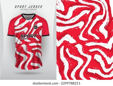 Background for sports jersey, soccer jersey, running jersey, racing jersey, red and white pattern.