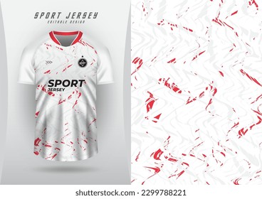 Antecedentes para la camiseta deportiva, la camiseta de fútbol, la camiseta de carreras, el patrón blanco y rojo.