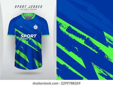 Background for sports jersey, soccer jersey, running jersey, racing jersey, blue and green pattern.