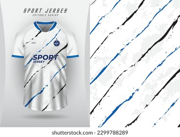 Background for sports jersey, soccer jersey, running jersey, racing jersey, white and blue stripes.