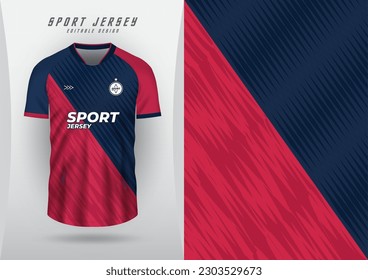 Background for sports jersey, soccer jersey, running jersey, racing jersey, red and navy blue oblique pattern.