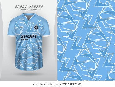 Background for sports jersey, soccer jersey, running jersey, racing jersey, arrow pattern, blue color with design.