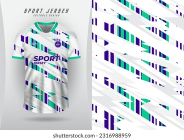 Background for sports jersey, soccer jersey, running jersey, racing jersey, pattern, dotted stripes, green and blue.