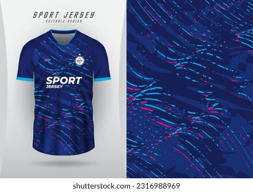 Background for sports jersey, soccer jersey, running jersey, racing jersey, wave pattern, blue and pink toned navy blue.