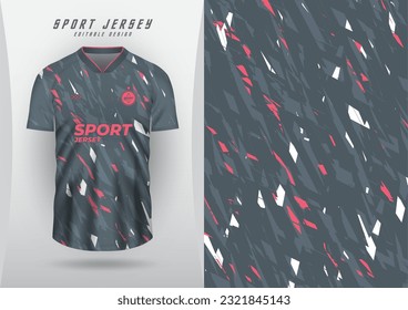 Background for sports jersey, soccer jersey, running jersey, racing jersey, dark gray and pink white pattern.