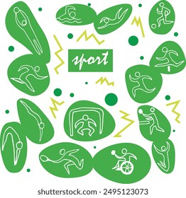 background with a sports theme for cards, books, paper and websites