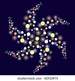 Background from the spots of light. Vector.