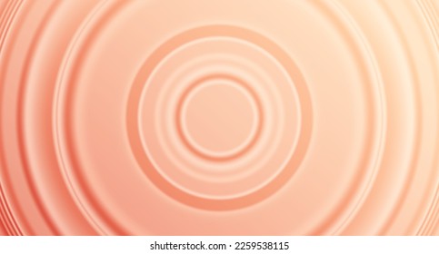 Background with spreading circles from the center in soft, creamy pink tones, backdrop horizontally arranged for banners, social media post, advertising and business, billboard, website header