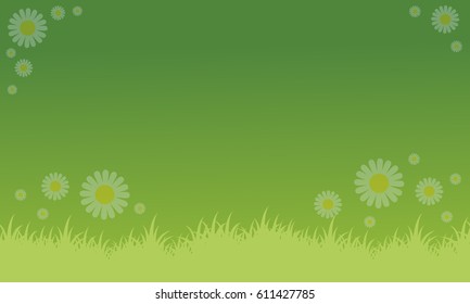 Background of spring with flower vector illustration