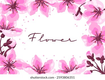 Fondo con flores de primavera. Manzana, sakura o cerezo en flor. Hermosas plantas decorativas en flor.