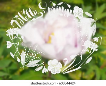 Background  with spring garden flowers. Blurred Vector Illustration