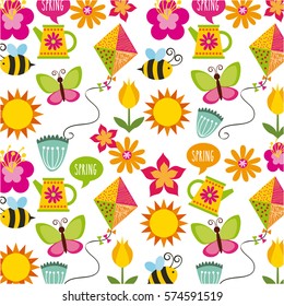 background of spring season concept. colorful design. vector illustration