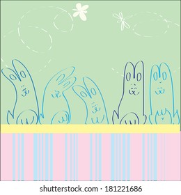 Background spring skrolikami place under text in pretty colors