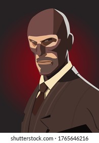 background of Spy man,Vector illustraion,team fortress 2 actor.