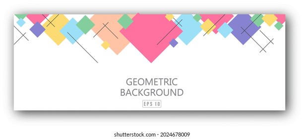 Background with a square frame in the center with place for text, photography or illustration, and bubbles around for congratulations, cards, banners and creative designs. Flat style