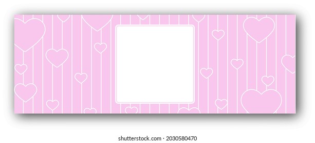 Background with a square frame in the center with place for text, photography or illustration, and bubbles around for congratulations, cards, banners and creative designs. Flat style