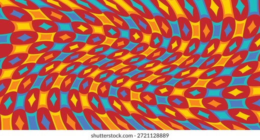 Fondo cuadrado sin fisuras patrón colorido. Formas de diamante mosaico motivo