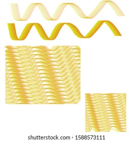 the background is square yellow like vermicelli or pasta