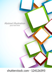 Background with squares. Abstract illustration