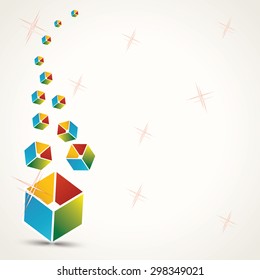 Background with squares. Abstract illustration