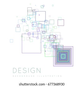 Background of the squares in a modern style.