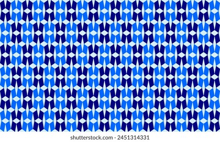 fondo con cuadrados, cinta azul de dos tonos y patrón de columna de repetición de diamante, diseño de Imagen completa para la Vertical de tela
