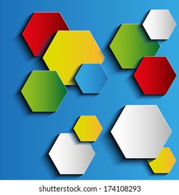Background of squares  in the vector