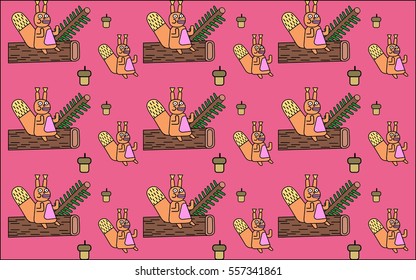 Background with squirrels.