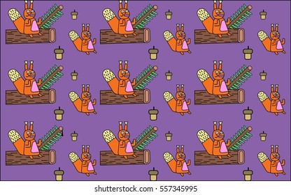 Background with squirrels.