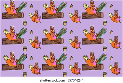 Background with squirrels.