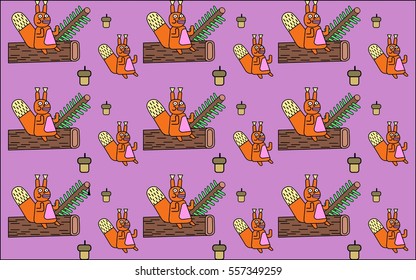 Background with squirrels.