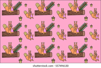 Background with squirrels.