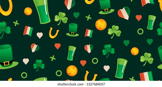 
Background for St. Patrick's day. Seamless pattern 