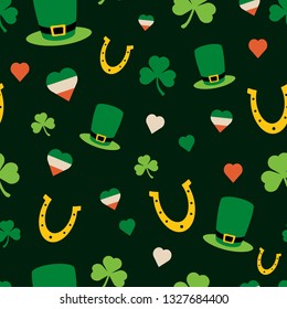 Background for St. Patrick's day. Seamless pattern 