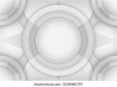 Background of stacked and patterned circles with a large circle in the middle