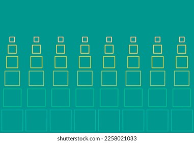 Background with stacked squares design and gradient color.