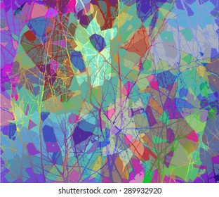 Background stained glass mosaic Abstract. Vector