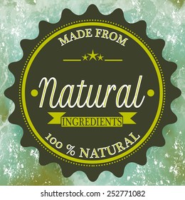 background stamp with text made from natural ingredients on vector illustration