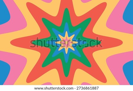Background star burst unique design abstract colorful bold