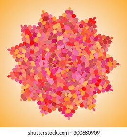 Background with star. Kaleidoscope.