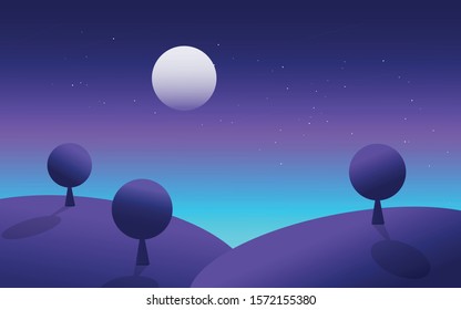 Background star with moon (Wallpaper)