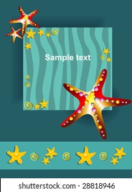 Background with a starfish