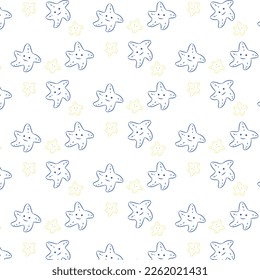 Background with starfish for decoration.