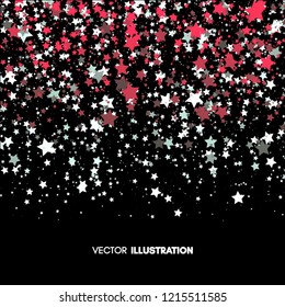 Antecedentes con estrellas. Ilustración de vectores abstractos.