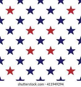 Background with stars in the American flag theme. Stock vector.